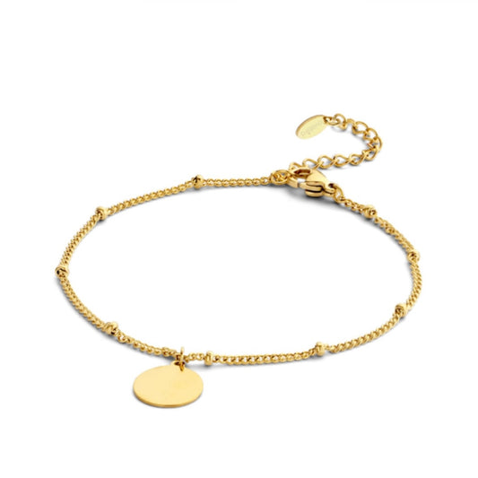 ARMBAND KUGEL MIT GRAVUR GOLD