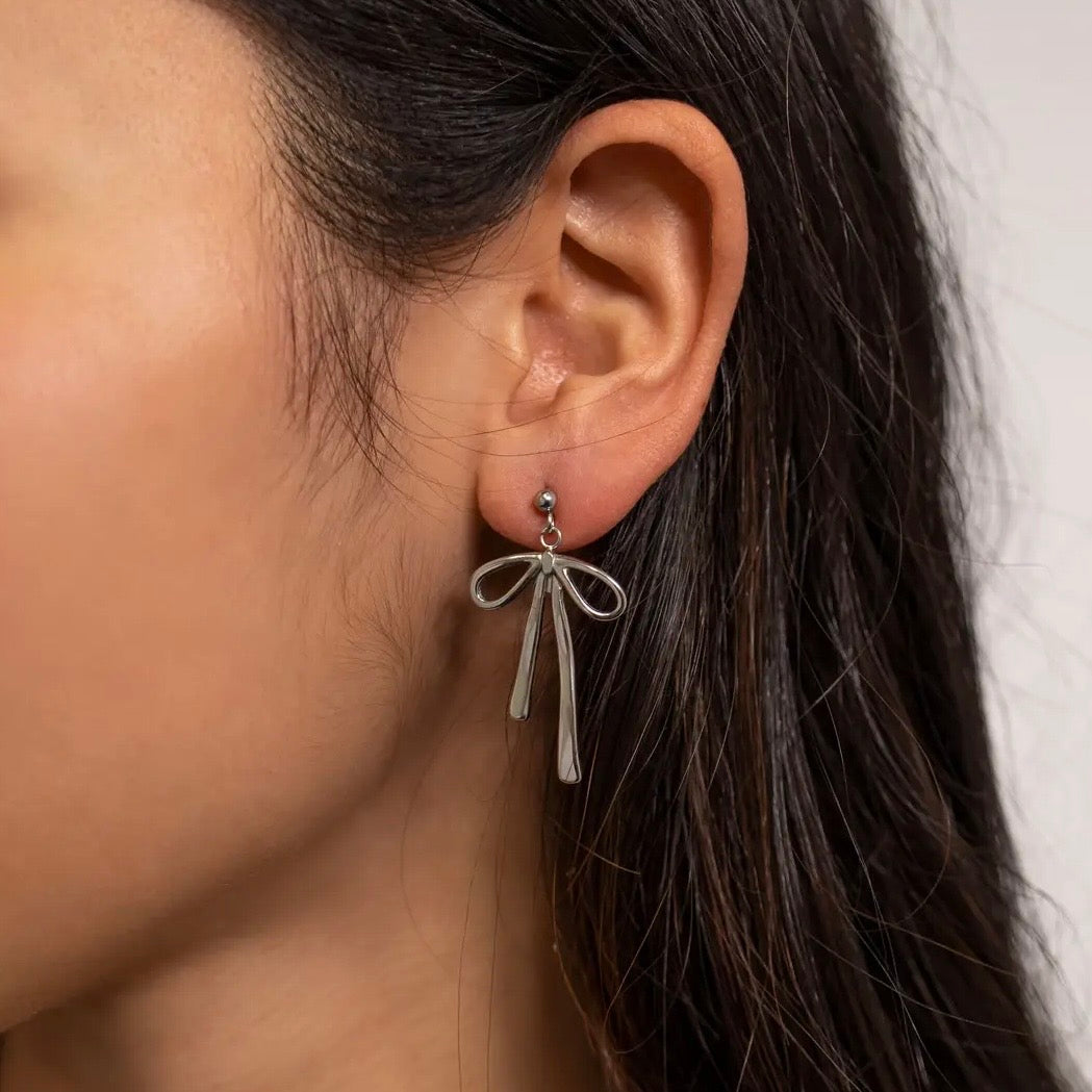 BOWTIE OHRRINGE SILBER