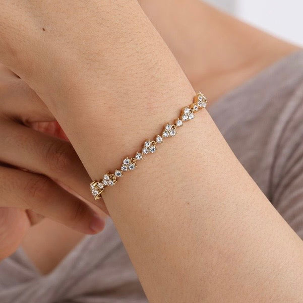 GLITZER ARMBAND BLUME