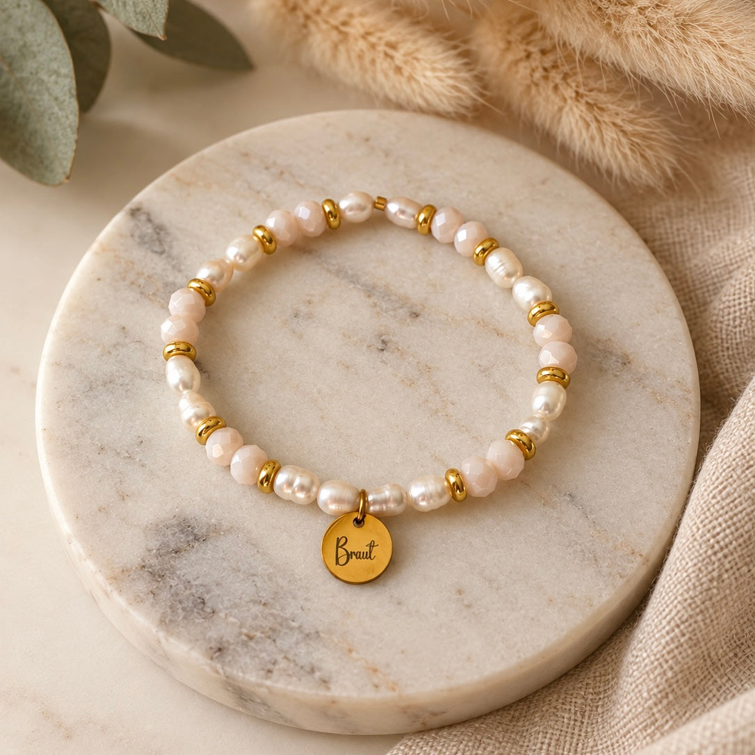ARMBAND PERLE MIT GRAVUR