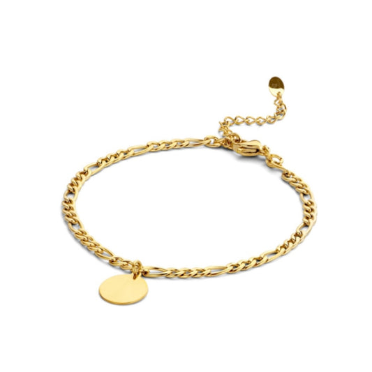 ARMBAND FIGARO MIT GRAVUR GOLD