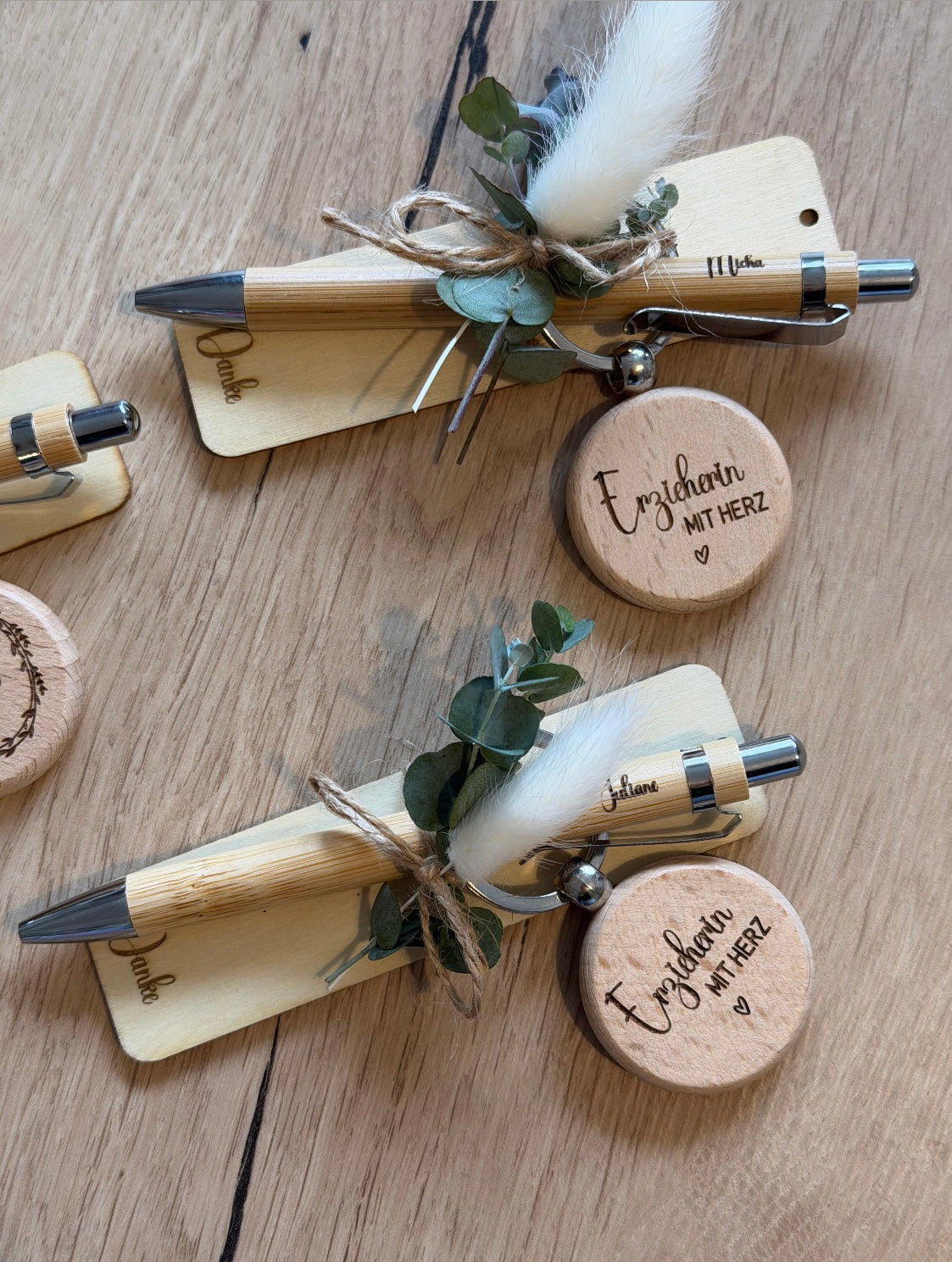 PERSONALISIERTES GESCHENK SET | KUGELSCHREIBER & SCHLÜSSELANHÄNGER MIT NAME | GESCHENK FÜR ABSCHIED KITA & SCHULE | GASTGESCHENKE