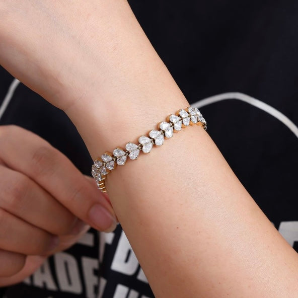 GLITZER ARMBAND HERZ