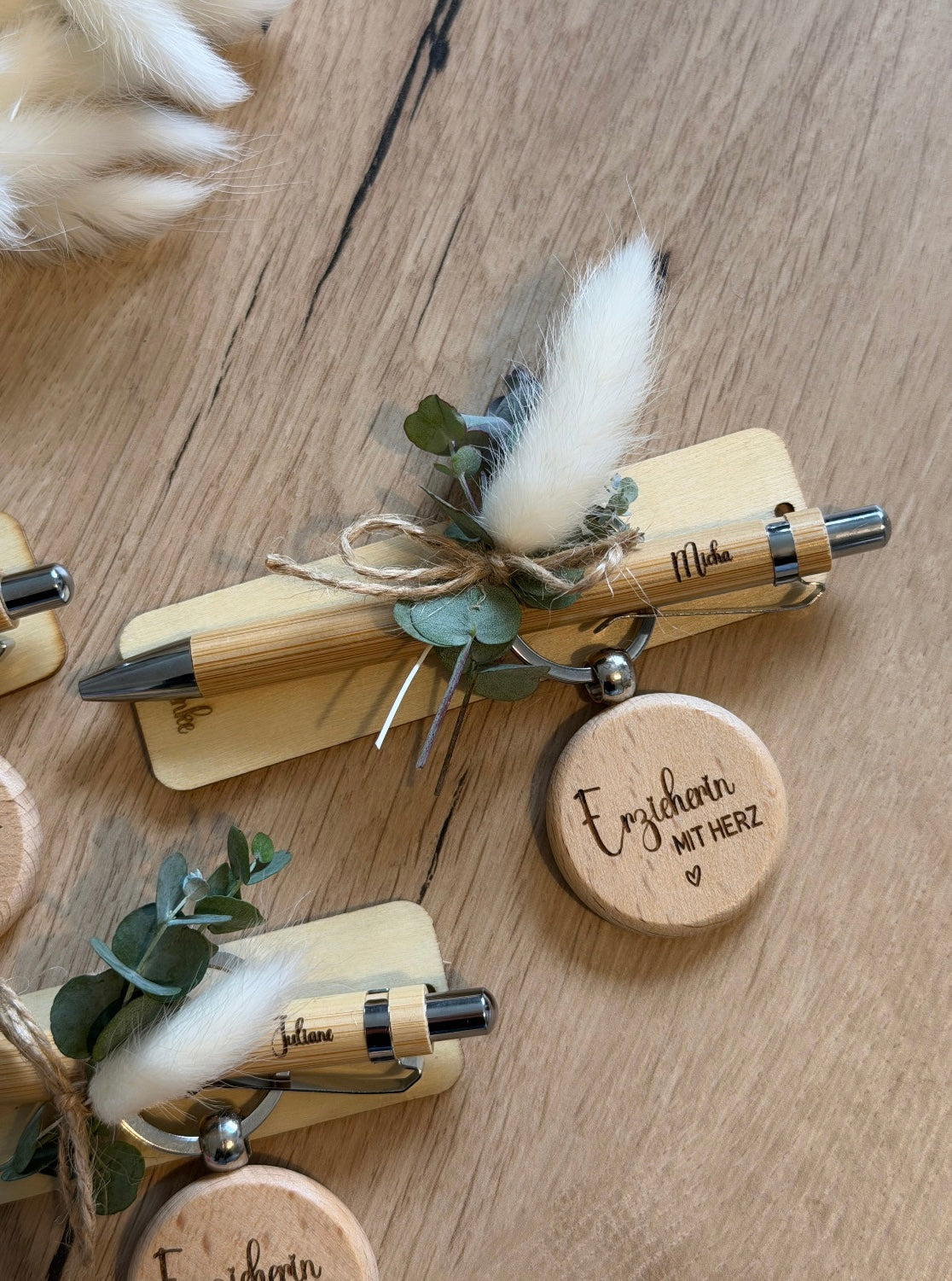 PERSONALISIERTES GESCHENK SET | KUGELSCHREIBER & SCHLÜSSELANHÄNGER MIT NAME | GESCHENK FÜR ABSCHIED KITA & SCHULE | GASTGESCHENKE