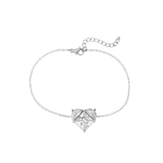 BIG HEART ARMBAND SILBER