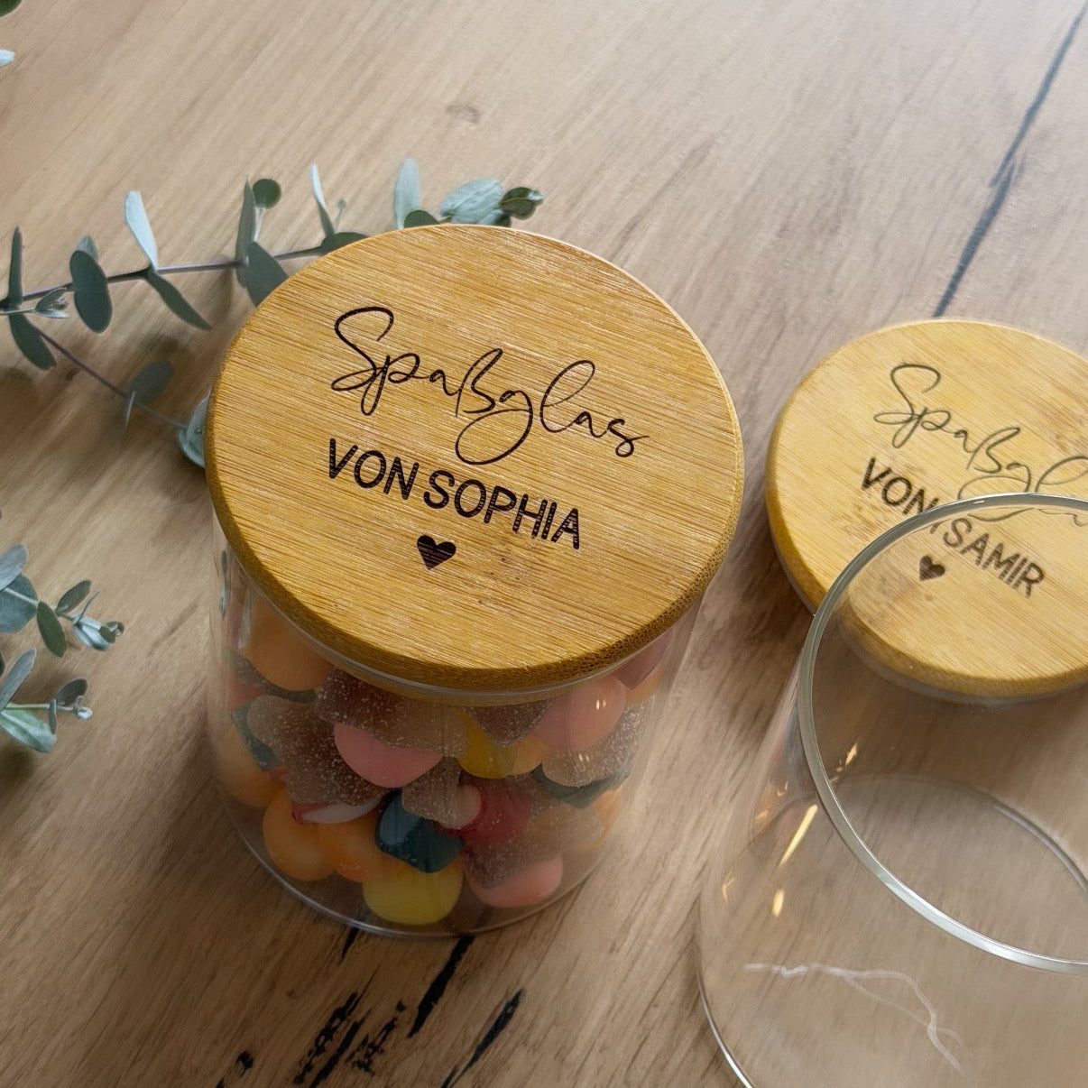 PERSONALISIERTES SPASSGLAS MIT NAME | SÜSSIGKEITEN MIT GRAVUR