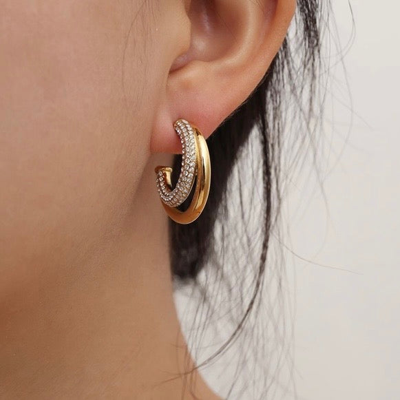 GLITZER DOPPEL CREOLEN