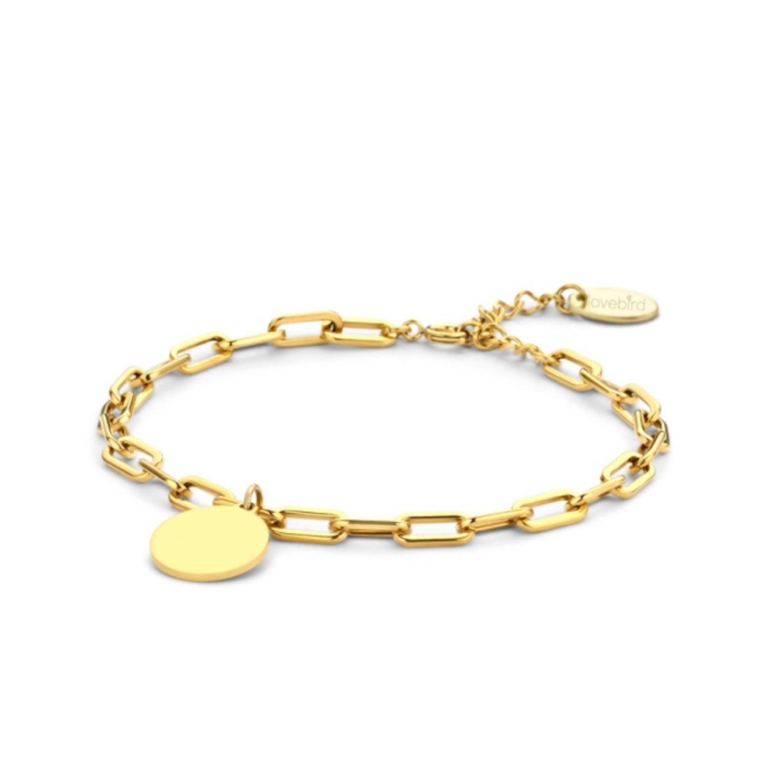 ARMBAND CHAIN MIT GRAVUR GOLD