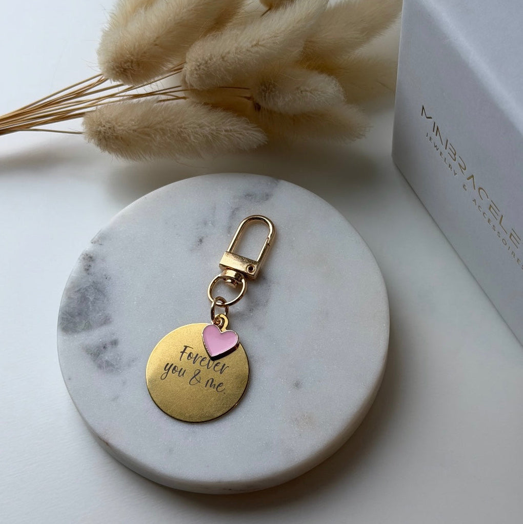 SCHLÜSSELANHÄNGER HERZ GRAVUR GOLD