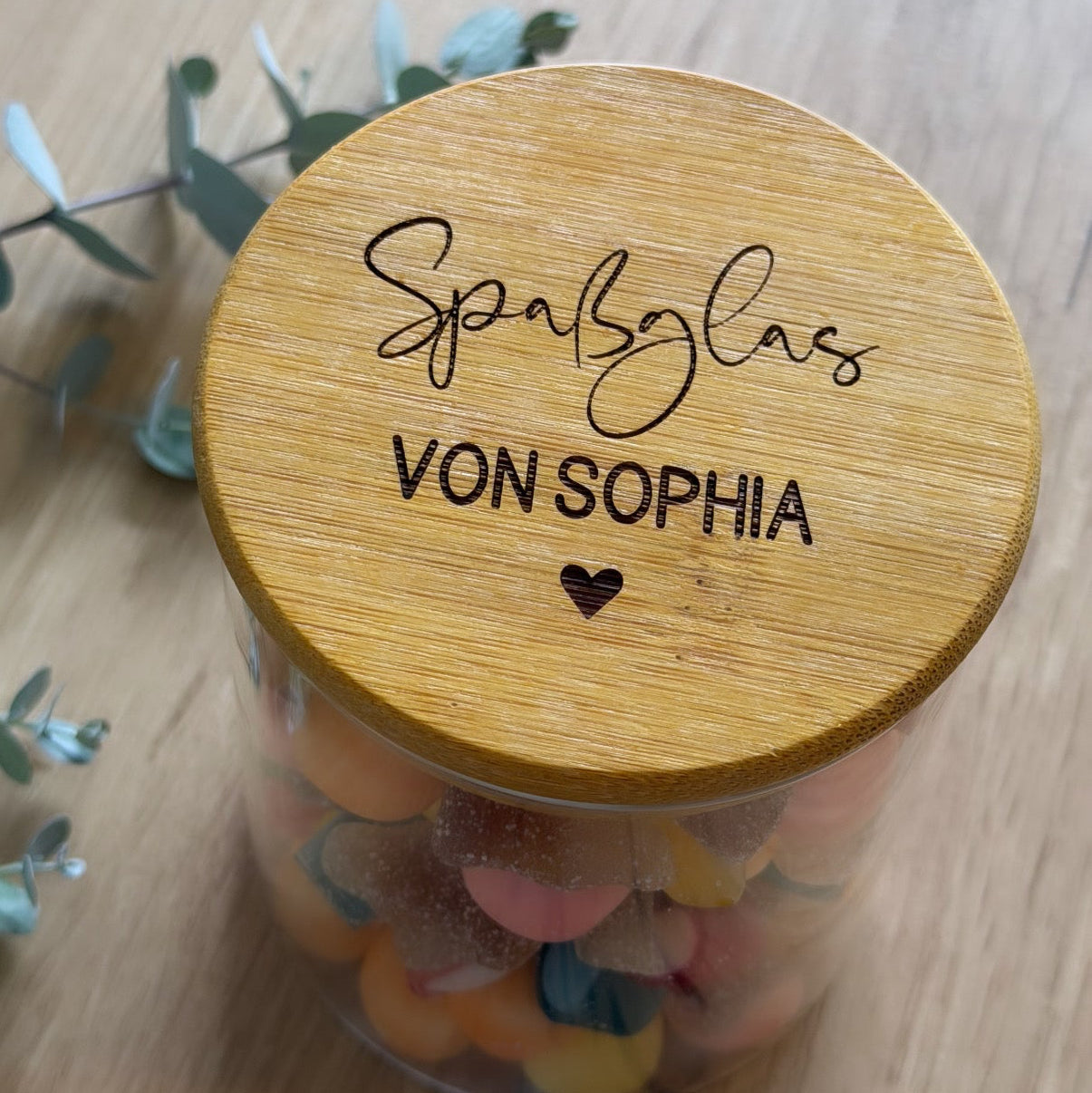 PERSONALISIERTES SPASSGLAS MIT NAME | SÜSSIGKEITEN MIT GRAVUR
