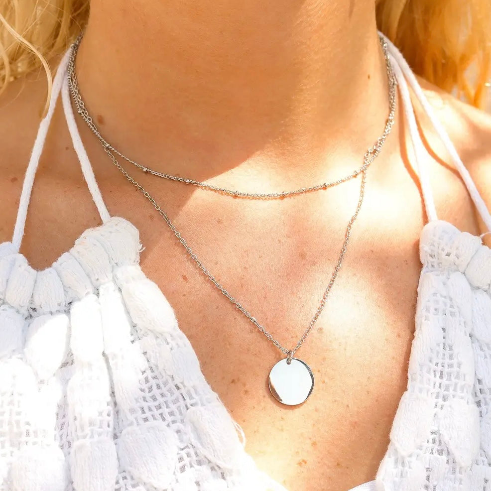 DOPPEL COLLIER MIT GRAVUR