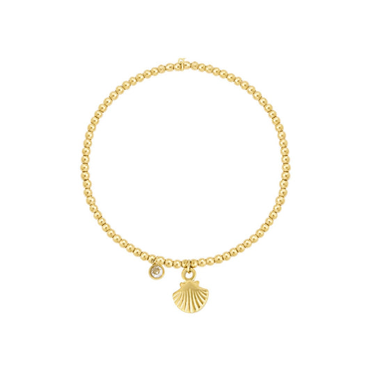 MUSCHEL ARMBAND GOLD