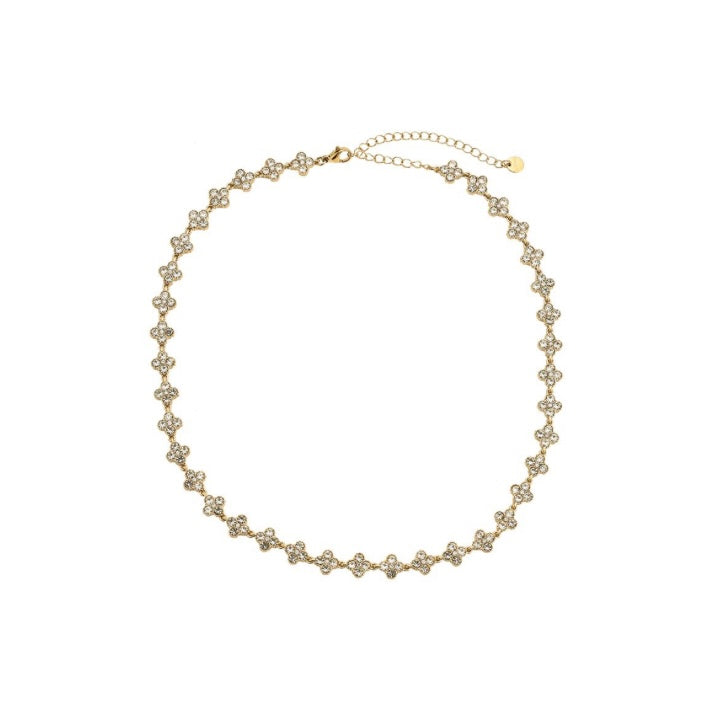 GLITZER FLOWER KETTE GOLD