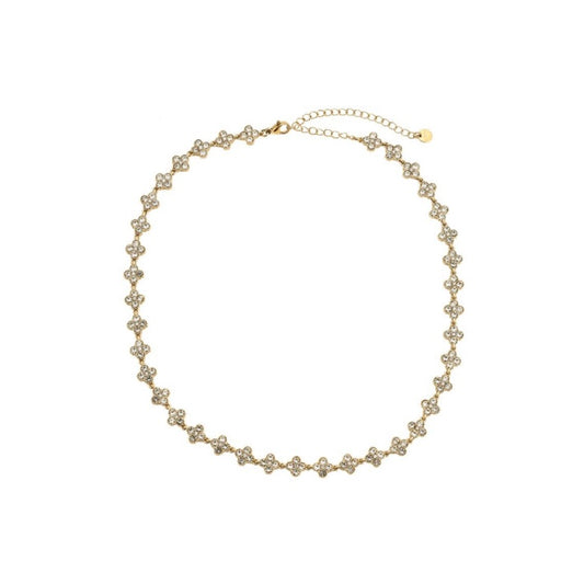 GLITZER FLOWER KETTE GOLD