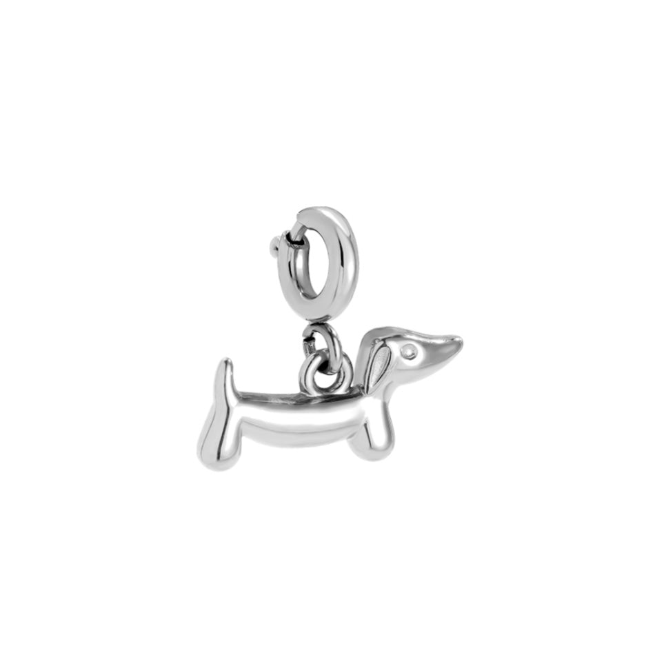 CHARM HUND SILBER