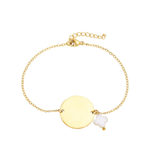 ARMBAND KLEE MIT GRAVUR GOLD