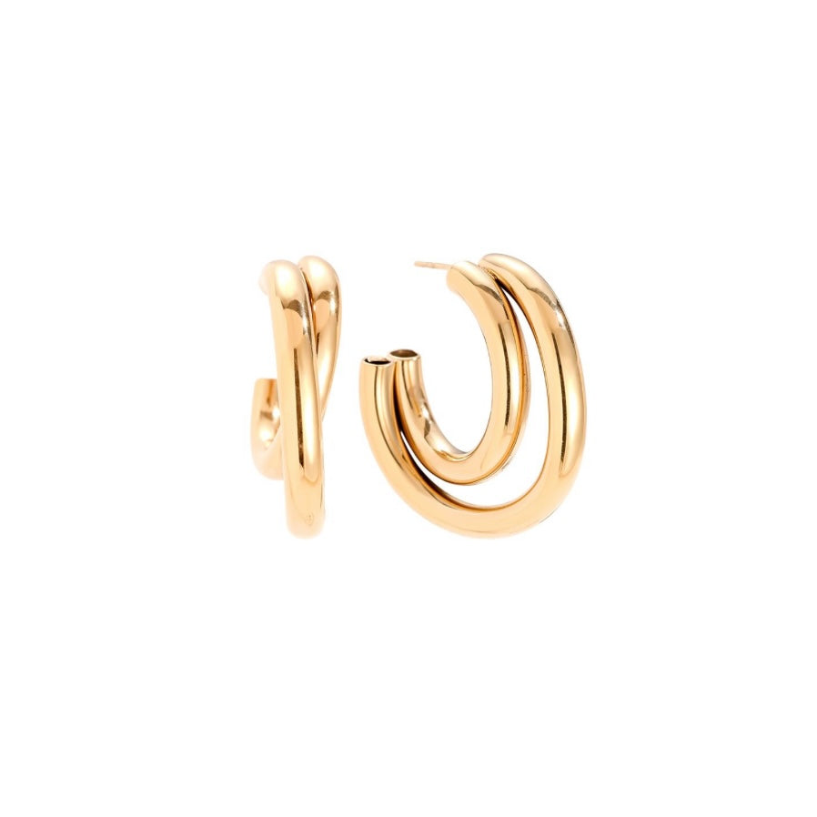 DOPPEL CREOLEN LUNA GOLD