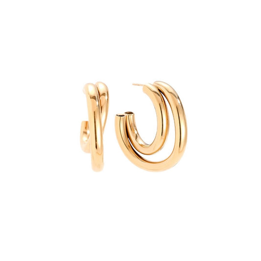DOPPEL CREOLEN LUNA GOLD