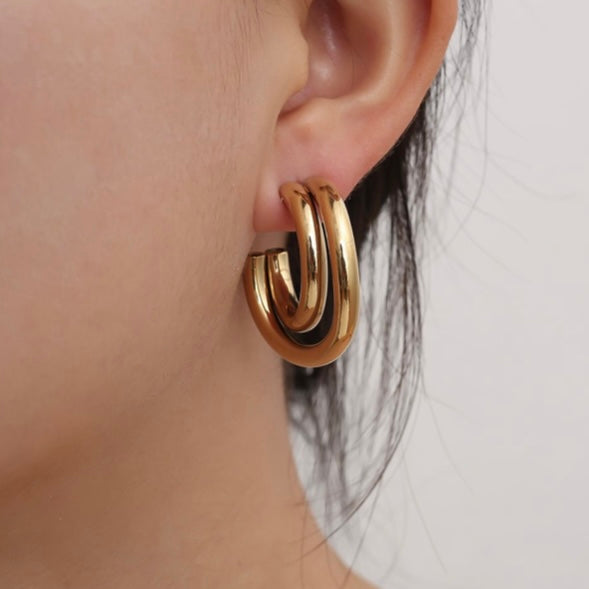 DOPPEL CREOLEN LUNA GOLD