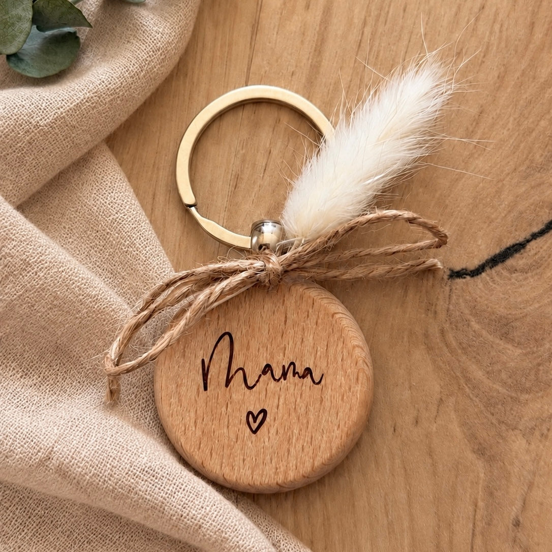 SCHLÜSSELANHÄNGER HOLZ MIT GRAVUR | PERSONALISIERT | GESCHENKIDEE