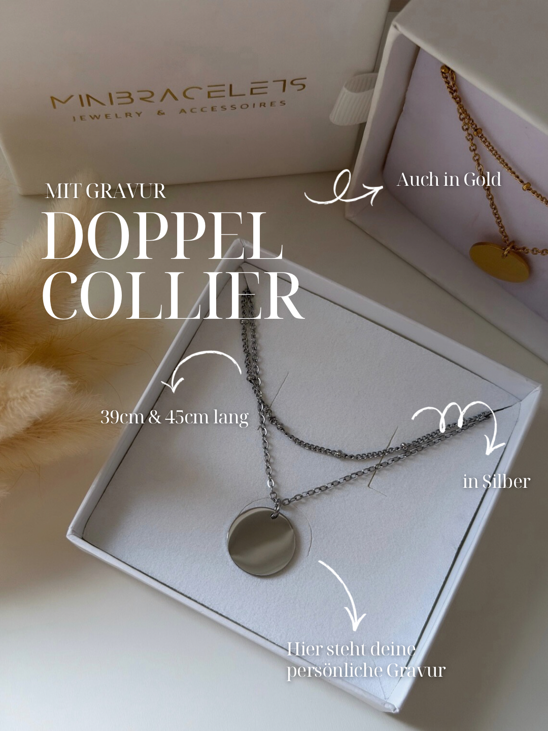DOPPEL COLLIER MIT GRAVUR